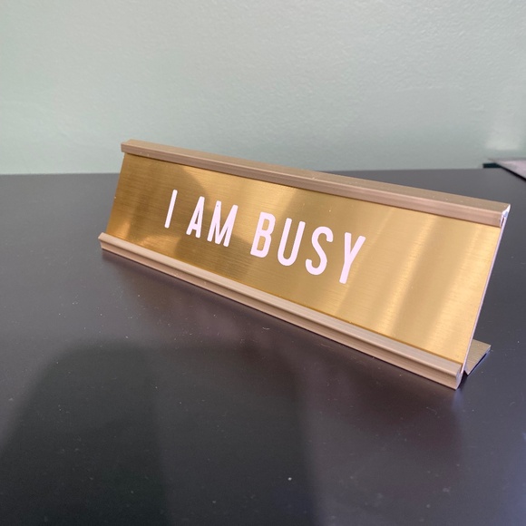 Desk name plate - "I Am Busy" - Picture 1 of 2